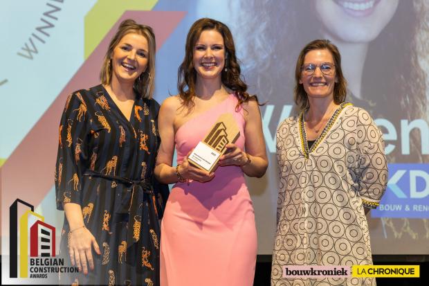An Warrens won de Bouwvrouw van het jaar Award op de Belgian Construction Awards